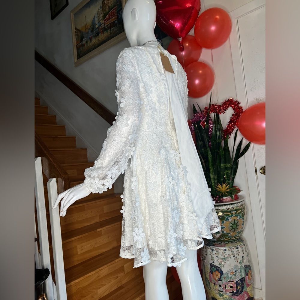 Stevie May 3D Floral Mini Dress w Bow Back - Picture 8 of 8